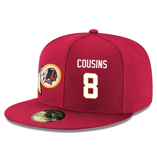 NFL Washington Redskins #8 Kirk Cousins Stitched Snapback Adjustable Player Hat - Red/White